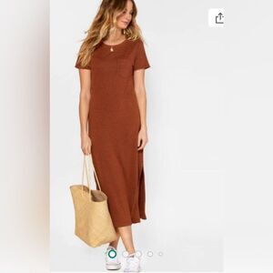 Outerknown Neptune tee shirt dress hemp tencel blend casual summer large